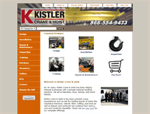 Tablet Screenshot of kistlercraneandhoist.com